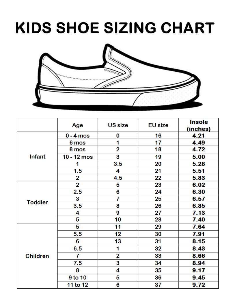 Размеры обуви сша
