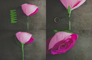 Как правильно делать розы из гофрированной бумаги