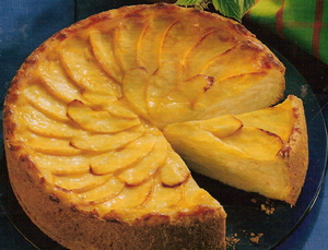 Пирог на кефире с яблочным повидлом