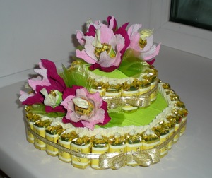 Декоративный торт из конфет своими руками